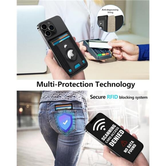 Wallet Stand with AirTag Holder, Open ID Window, Magsafe Airtag - Picture 6 of 14